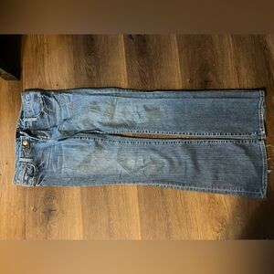 Seven7 Women's Straight Leg Jeans in Denim Blue